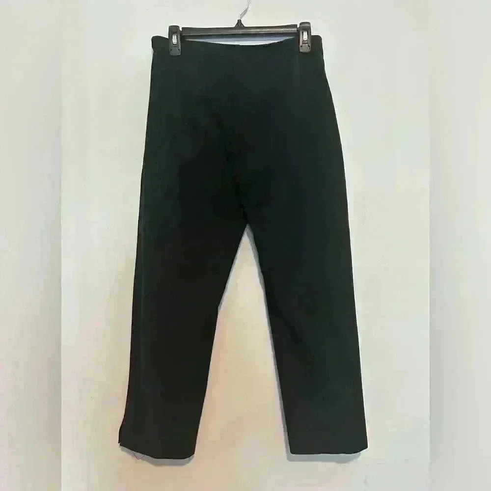Eileen Fisher Women's Black Pull On Crop Pants Size S Side Zipper - Picture 5 of 6